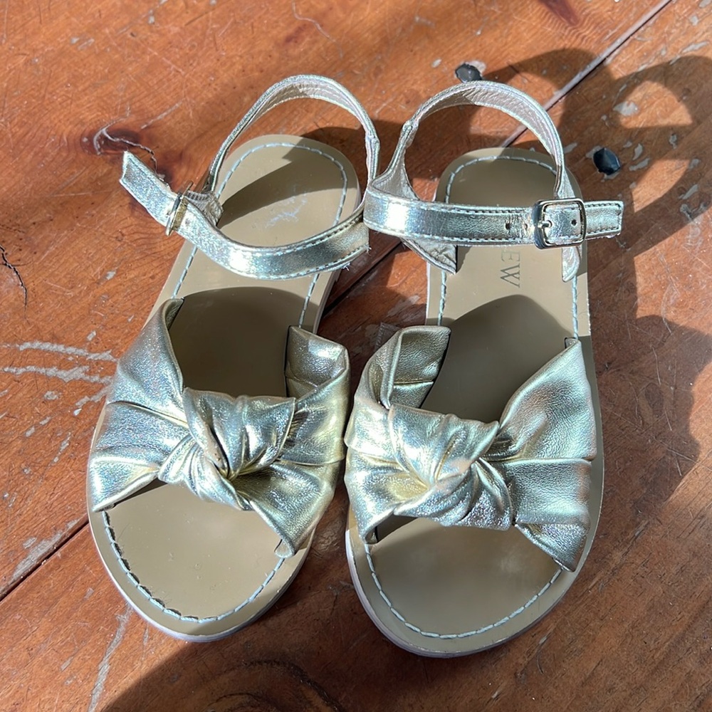JCrew Kids gold sandals